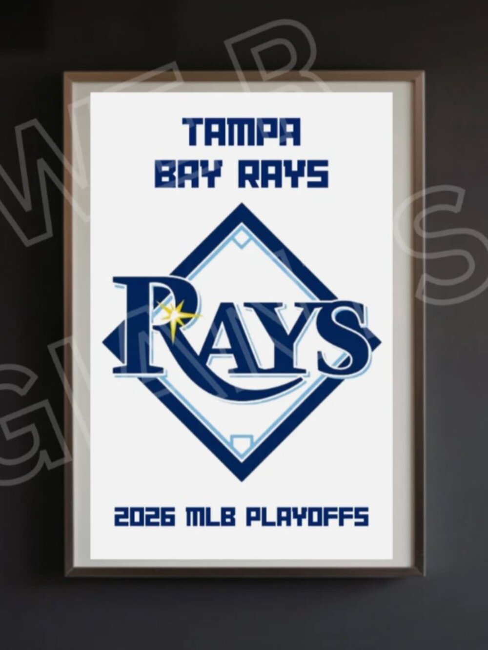 TAMPA BAY RAYS MLB PLAYOFFS Baseball 11x17 Art Poster